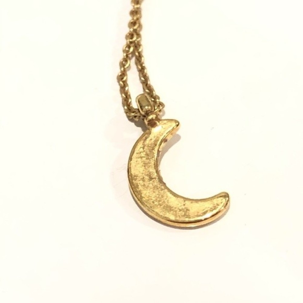 Wren Gold and Sapphire Moon Necklace - Picture 5 of 10